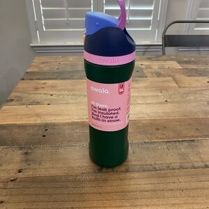 Owala Insulated Water Bottle with Built-In Straw - Green & Pink
